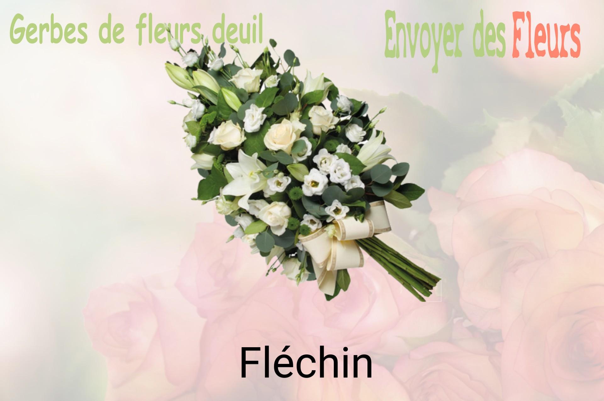Gerbe de fleurs de deuil livrée à Fléchin